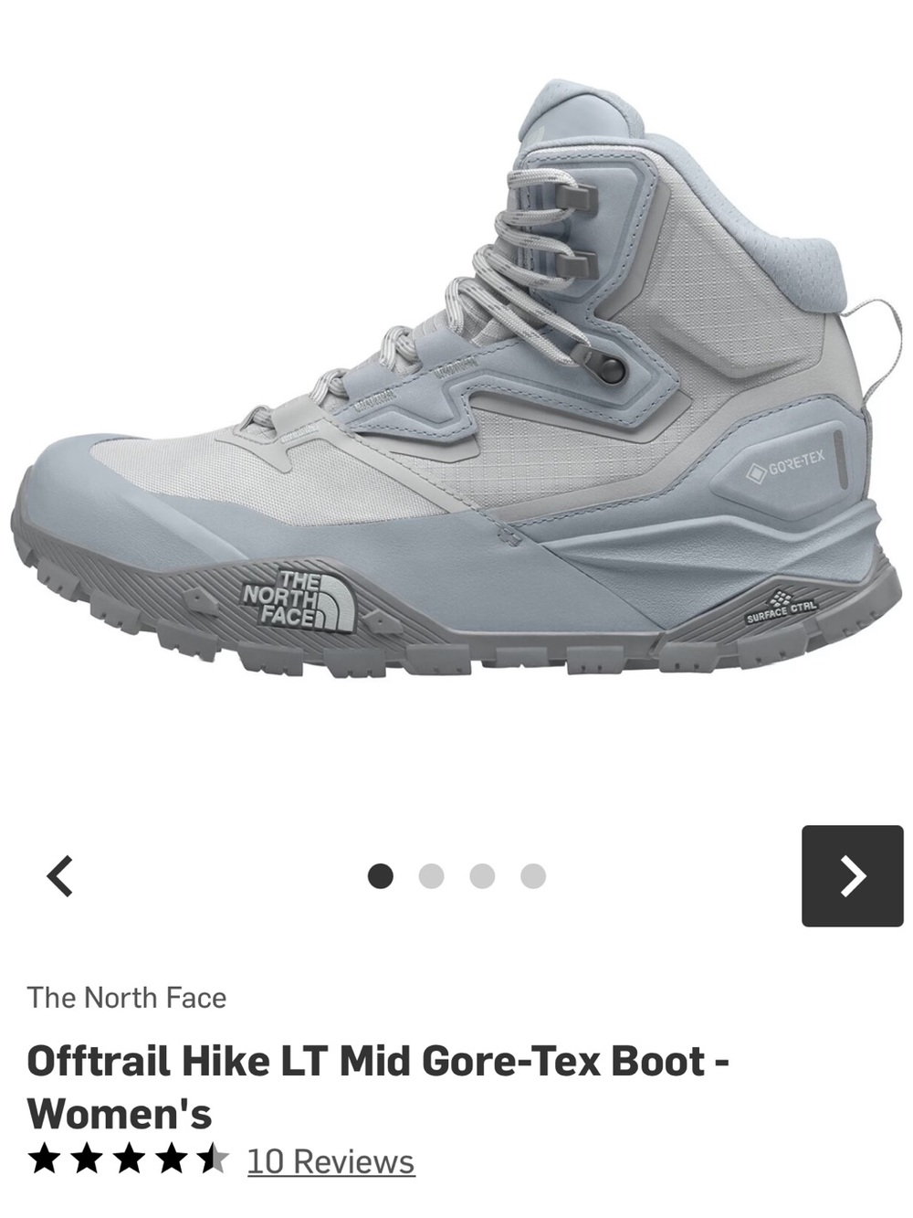 The North Face Kids Light Gray Waterproof Hiking Boot